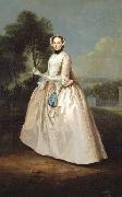 Arthur Devis Portrait of an unknown Lady oil painting